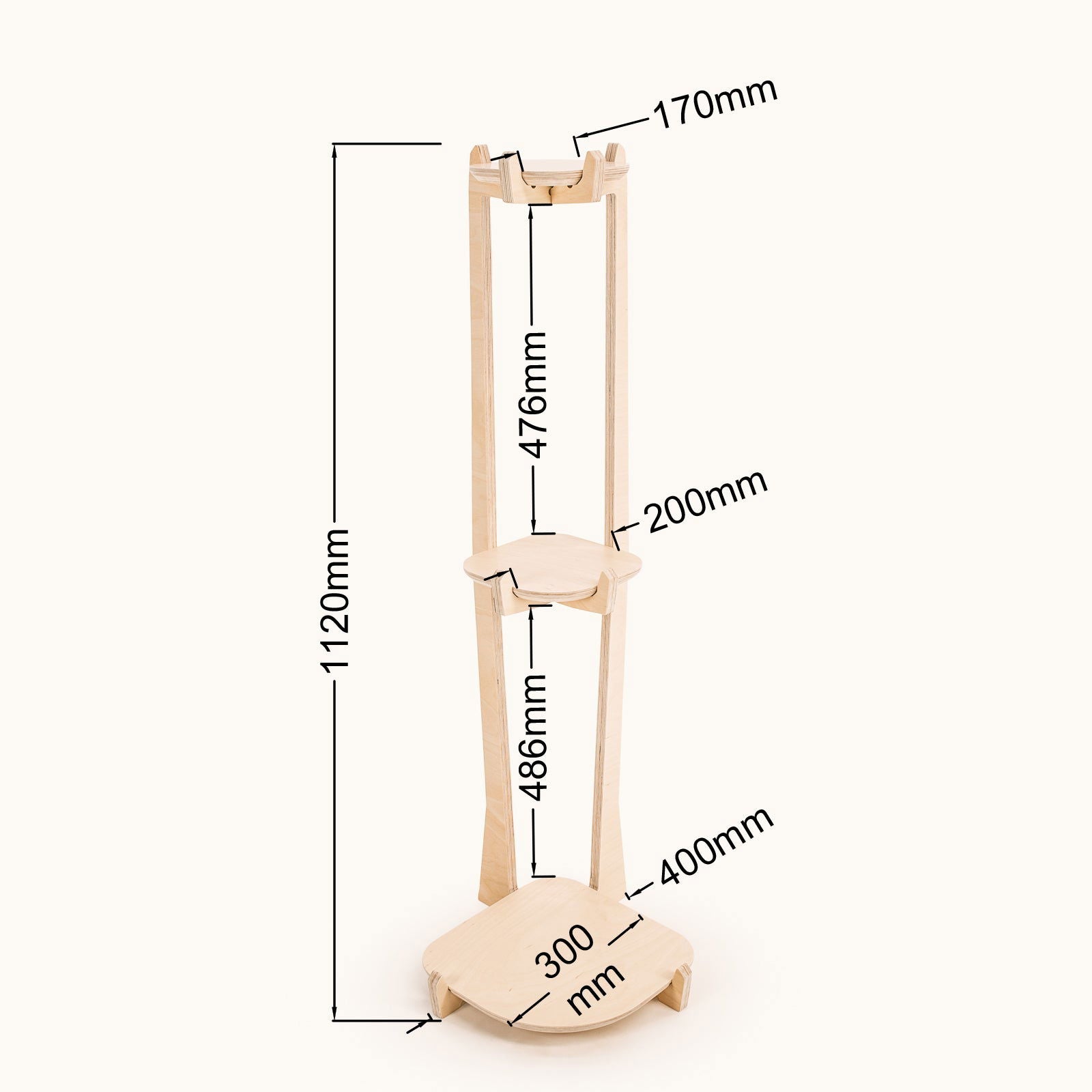 Japandi Corner Plant Stand 