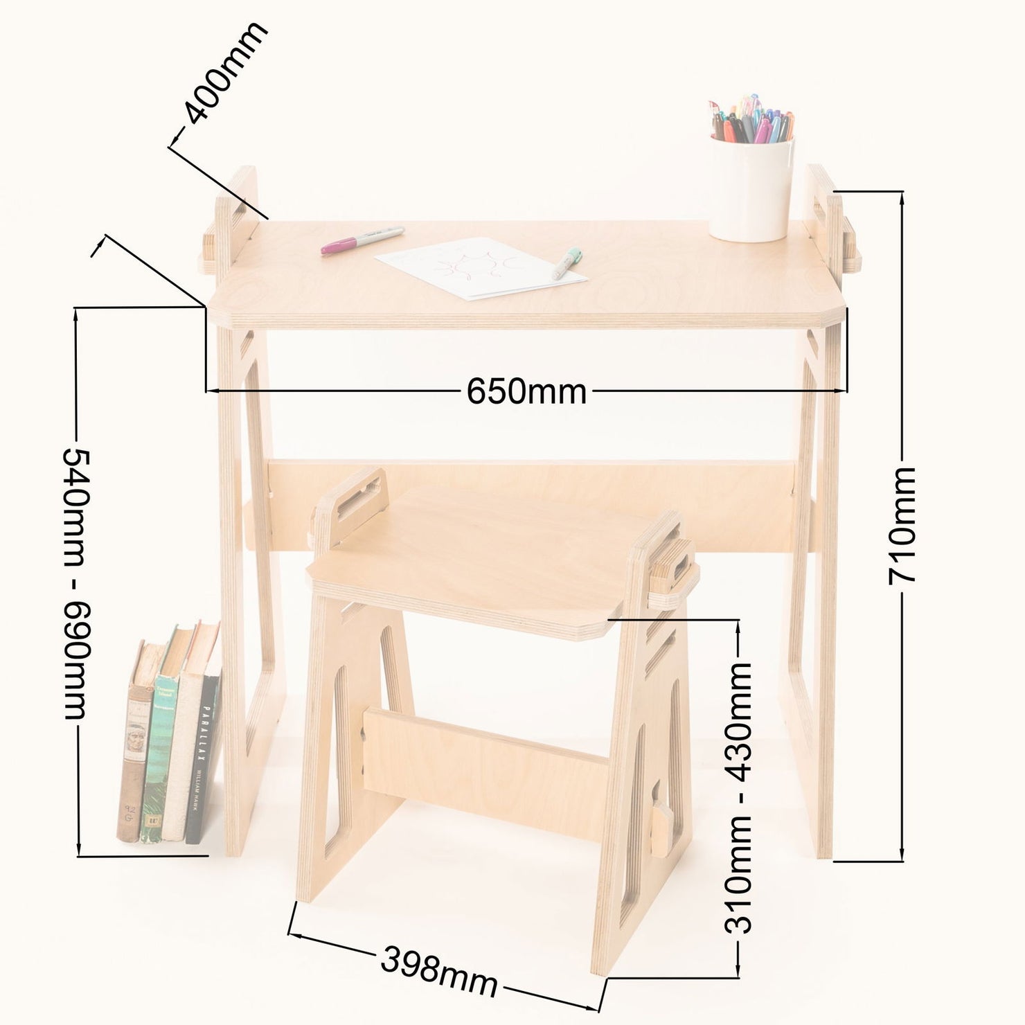 Kids at Home Desk & Stool 