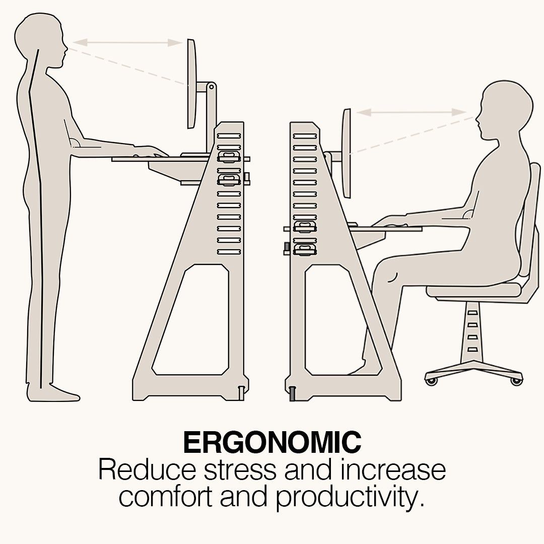 Standing Desk with Book Shelf 